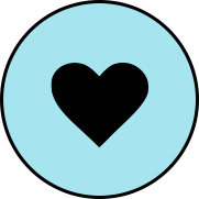 black love heart with light blue background